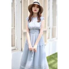 Herlipto Pin Dot Pleated Long Dress