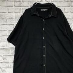 半袖シャツ！アロハ　ブラックXLオーバーサイズ716