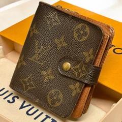 【鑑定済】ルイヴィトン モノグラム 二つ折り財布 コンパクトジップ