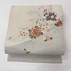名古屋帯 正絹 綴れ 刺繍 花 上品なデザイン 九寸HO-1139 - メルカリ