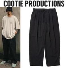 美品 COOTIE T/W サッカーイージーパンツ ブラックM ワイドシルエット