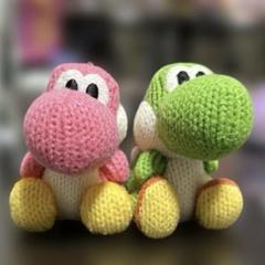 シラギ あみぐるみヨッシー みどり＆ピンク 2点セット Amazon.co.jp: amiibo あみぐるみヨッシー ピンク(ヨッシー