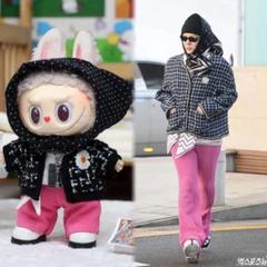 Labubu （G-DRAGON）ステージコスチューム 17cm用 5点セット Labubu GDパワーファッションセット - デザイナーインスパイ