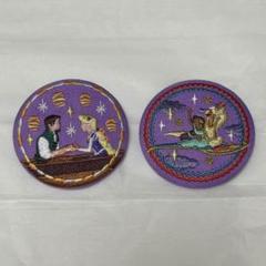 ディズニー 刺繍 缶バッジ ラプンツェル アラジン - メルカリ