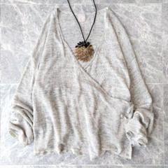 297 ツハル TSUHARU リネン 麻 カシュクール ニット カーディガン