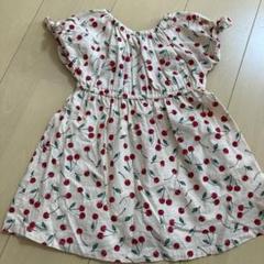 チェリー柄 半袖ワンピース サイズ80cm