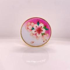 桜2025の七宝焼ブローチ[西宮100周年ラベル] - 七宝焼の工房