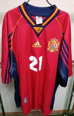 【激レア・正規品】アディダス スペイン代表 ユニフォーム 98-99 海外L 激レア・正規品】アディダス スペイン代表 ユニフォーム 98-99