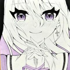 オリジナル 手描き イラスト アナログ 色紙 コピック