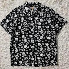 【美品】ドライボーンズ　アロハシャツ　オープンカラー　アロハシャツ　クロスボーン