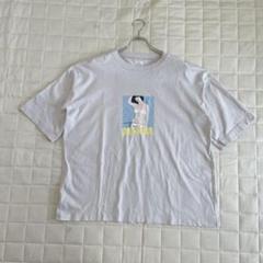 イラストプリント Tシャツ ライトグレー　サイズＦ