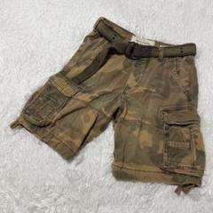 ベッカム着用 アバクロンビー&フィッチ ベルト付 ハーフカーゴパンツ アバクロ ベッカム着用】アバクロンビー&フィッチ ベルト付 迷彩ハーフ