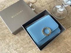 ブルガリ 三つ折り財布 ミニウォレット サークルロゴ レザー