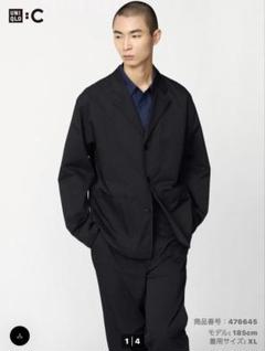 UNIQLO C 2024SS ワークジャケット Lサイズ　ブラック黒 ユニクロ 2025年最新】ユニクロC ワークジャケットの人気アイテム - メルカリ