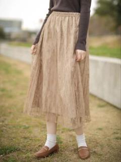 【earth music&ecology】 レーススカート
