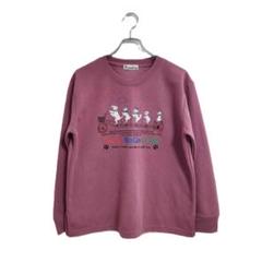 Rooming 犬プリント ロングTシャツ プルオーバー M 長袖 カットソー