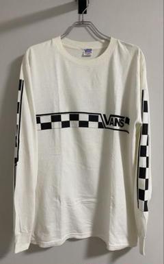VANS バンズ チェッカー 袖プリ ロンt M ビンテージ USA VANS】バンズ チェッカーフラッグ柄 Tシャツ ロンT｜Yahoo