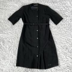 美品 東京イギン ブラックワンピース フォーマル セレモニー 冠婚葬祭 635
