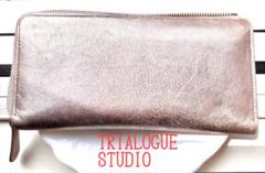 TRIALOGUE STUDIO ピンクシルバー 山羊皮　L字ファスナー長財布のサムネイル
