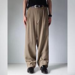 パンツ archive studs tuck wide slacks 00s archive wide 4-tuck beige slacks - メルカリ