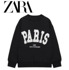 ZARA 152cm 大人OK PARIS テキスト スウェットシャツ