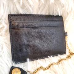 ⭐美品⭐PRADA サフィアーノレザー パスケース ゴールドチェーン