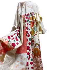 3035 着物　色留袖　リメイク　ドレス　ワンピース No 27 新品未仕立留袖 着物リメイクワンピース 色留袖ドレス