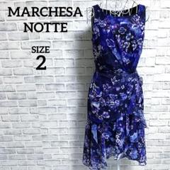 Marchesaマルケッサノッテ SALE 花柄レース カクテルドレス NAVY 橋本環奈さん着用】Marchesa Notte マルケッサノッテ