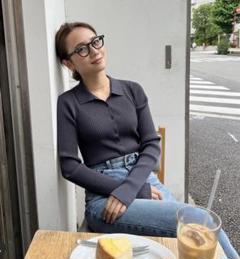 IUNLEASH リブニットロンパース アイボリー