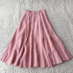 プラージュ Plage スリット リネン ロングスカート マキシ フレア ピンク