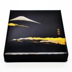 明治期　漆絵　書籍箱　硯箱　文箱　橋本雅邦　近江屋小林藤右衛門製　レトロ 明治期 漆絵 書籍箱 硯箱 文箱 橋本雅邦 近江屋小林藤右衛門製