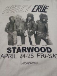 Mötley Crüe　STARWOOD　バンT　古着　サイズ不明　白Ｔ