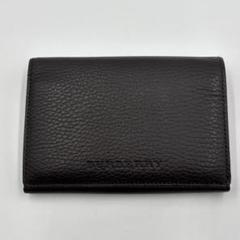 極美品 バーバリー 折り財布 ノバチェック ロゴ刻印 シボ レザー ブラウン オリジナルファッション - 極美品 バーバリー 折り財布 ノバ