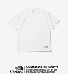 白L north face standard hem logo tee TNFのサムネイル
