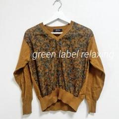 green label relaxing ペイズリー Vネック ニット