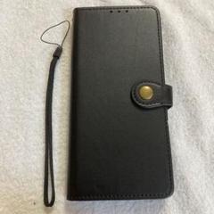 黒 GALAXY S22 ULTRA手帳型スマホケース ブラック
