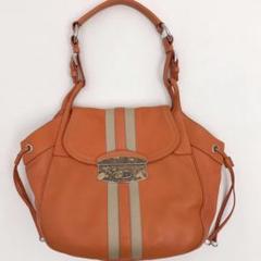 【正規品】PRADA プラダ レザー ショルダーバッグ オレンジ