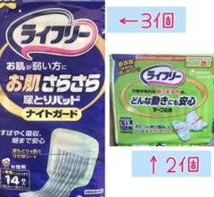 大人用紙おむつ2袋と尿とりパッド3袋
