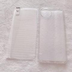 AQUOS Wish4 SH-52E ガラスフィルム クリアケース