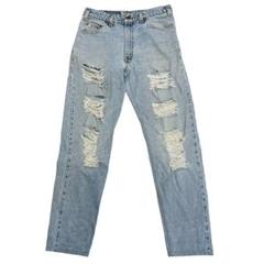 90's メキシコ製 Levi's 550 ダメージデニム  W32 m453のサムネイル