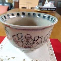 安南染付茶　古陶磁　18世紀　小服茶碗　飯茶碗　鉢　茶道具　Q1813 安南染付茶 古陶磁 18世紀 小服茶碗 飯茶碗 鉢 茶道具 Q1813