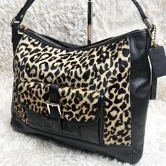 【希少モデル】美品　コーチ　COACH ショルダーバッグ　ホーボー　アニマル　豹