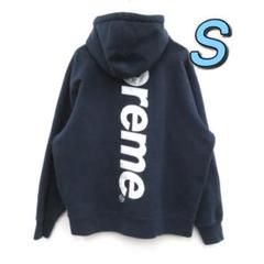【極美品】supremeシュプリーム　スウェットパーカー ネイビー　Sサイズのサムネイル