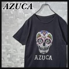 AZUCA スカル ドクロ 髑髏 Tシャツ 半袖 M ブラック 黒 US 古着