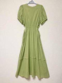 Ray BEAMS ライトグリーン ロングワンピース　半袖