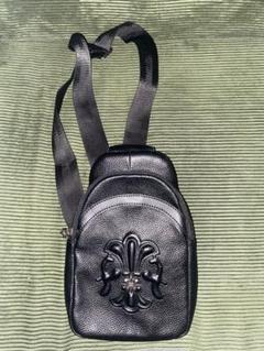 CHROME HEARTS ❗️クロムハーツ❗️百合の紋章❗️レザー ショルダーバッグ