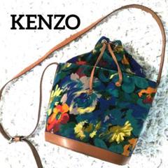 ケンゾー KENZO 花柄 コーデュロイ ショルダーバッグのサムネイル