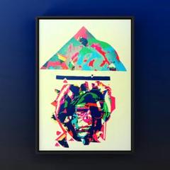 F8　屋久杉　アート作品　コラージュ　布の絵 在庫処分 半額 F8 布の絵 コラージュ アート作品 屋久杉 絵画 - 絵画