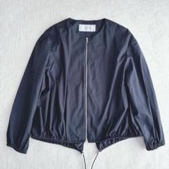 【美品】アドーア　ADORE ノーカラージャケット　パーカー　ポリエステル