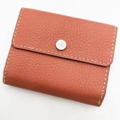 【未使用】 MOREAU 折り財布 オレンジ ネイビー フラップ